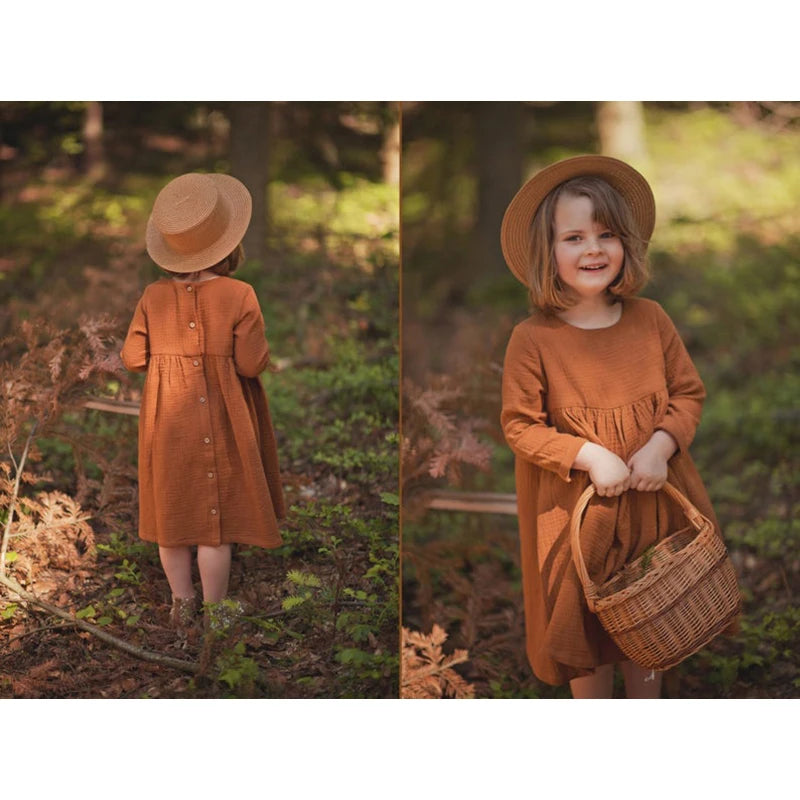100% Cotton Retro Girl Dress – Autumn edition!