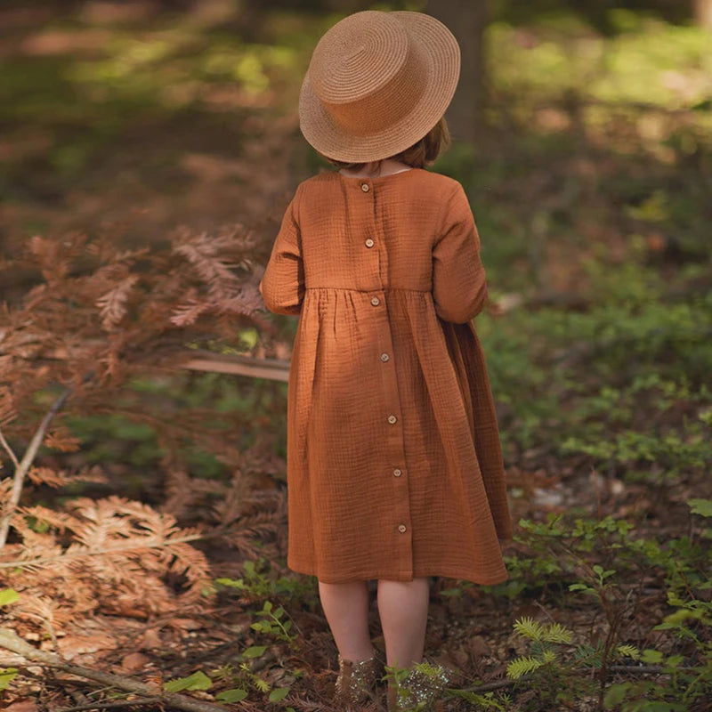 100% Cotton Retro Girl Dress – Autumn edition!