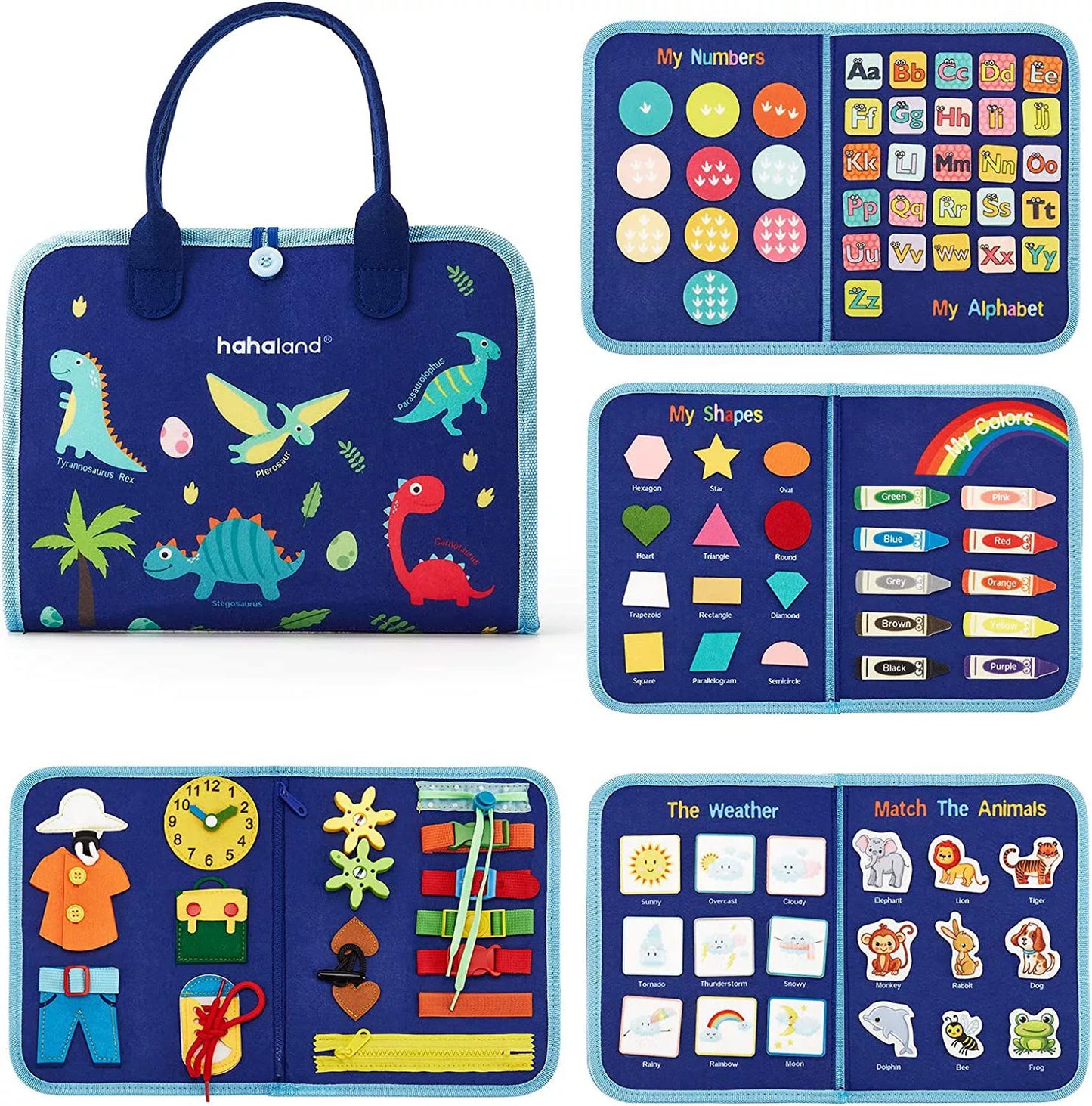 Montessori Export Clothes Toy with Buttons Busy Board