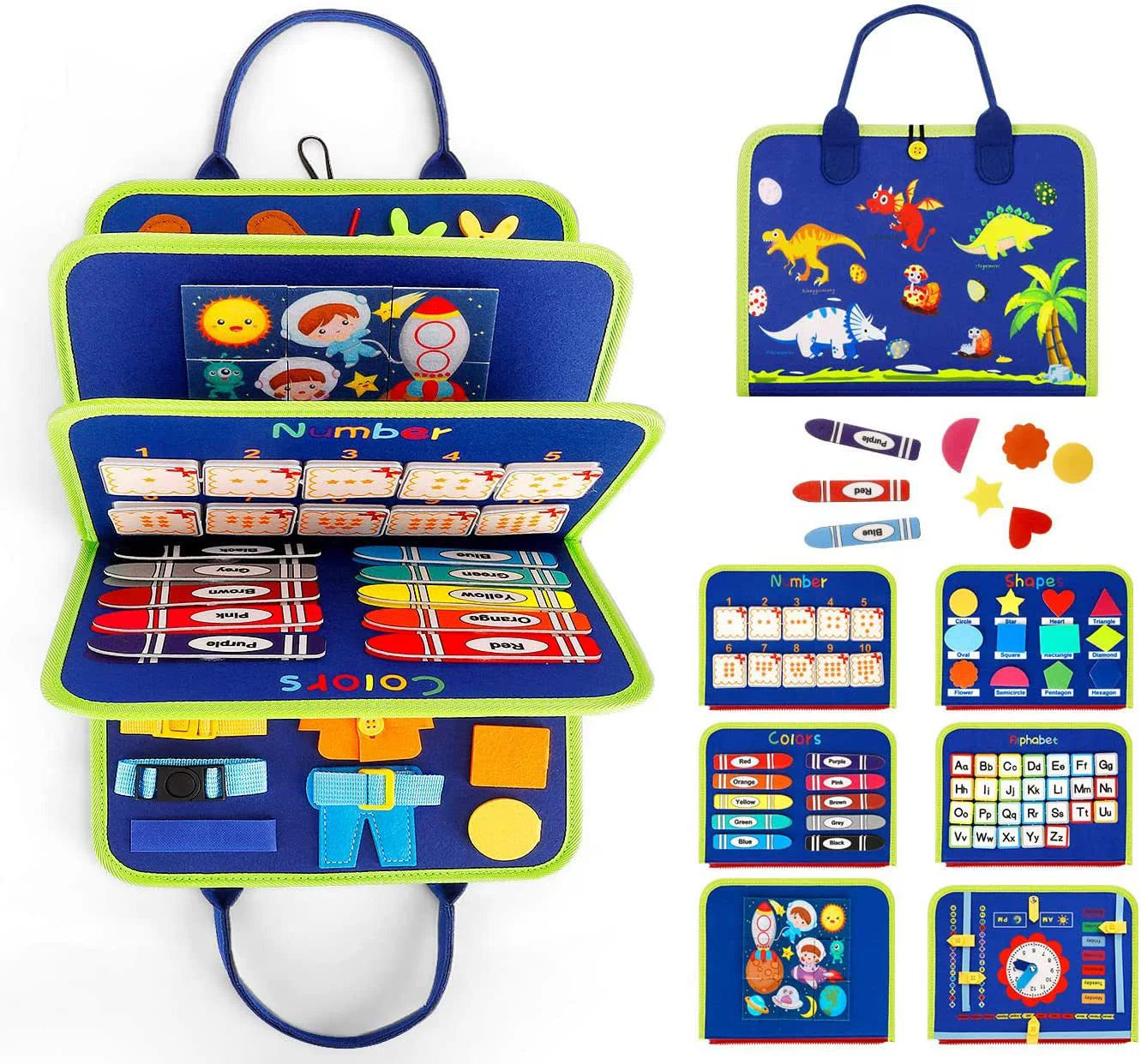Montessori Export Clothes Toy with Buttons Busy Board