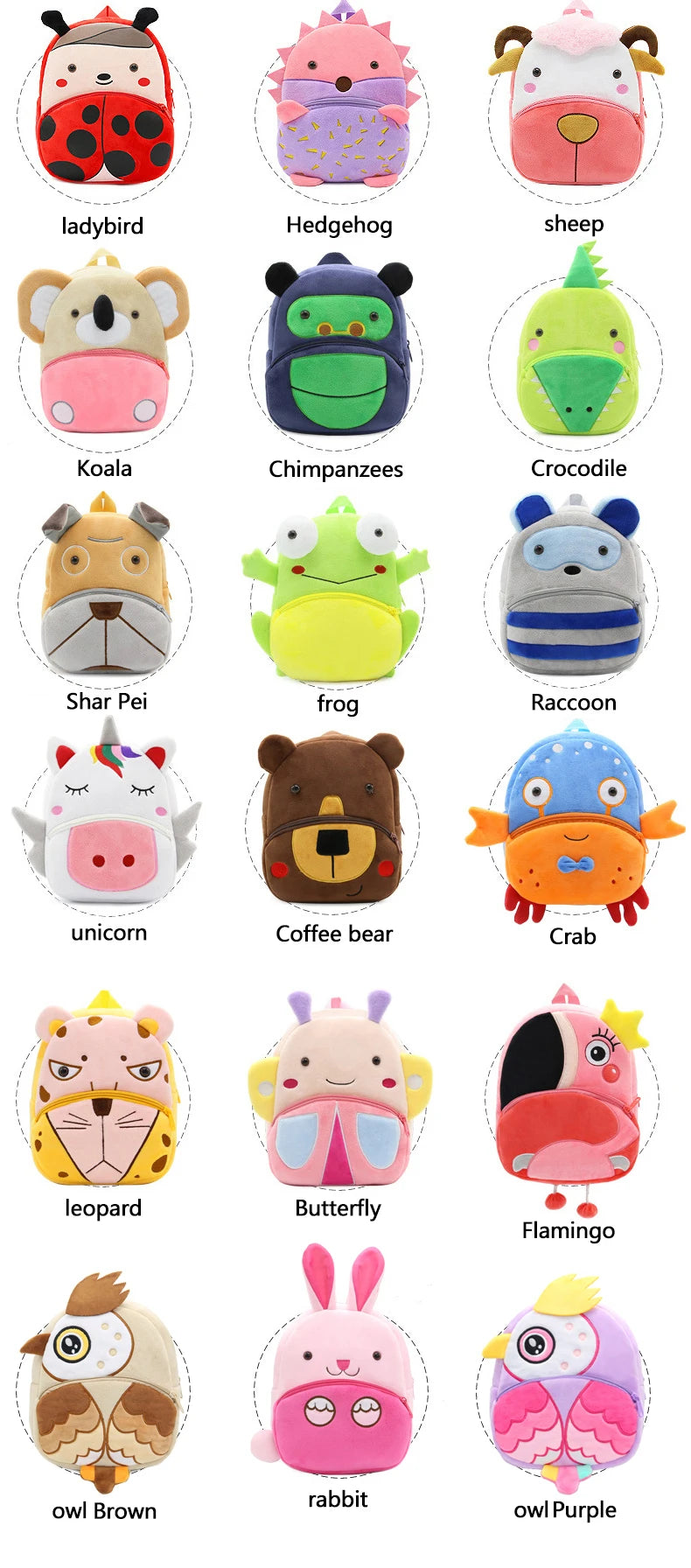 Cartoon cute backpack boy girl school backpack outing leisure bag