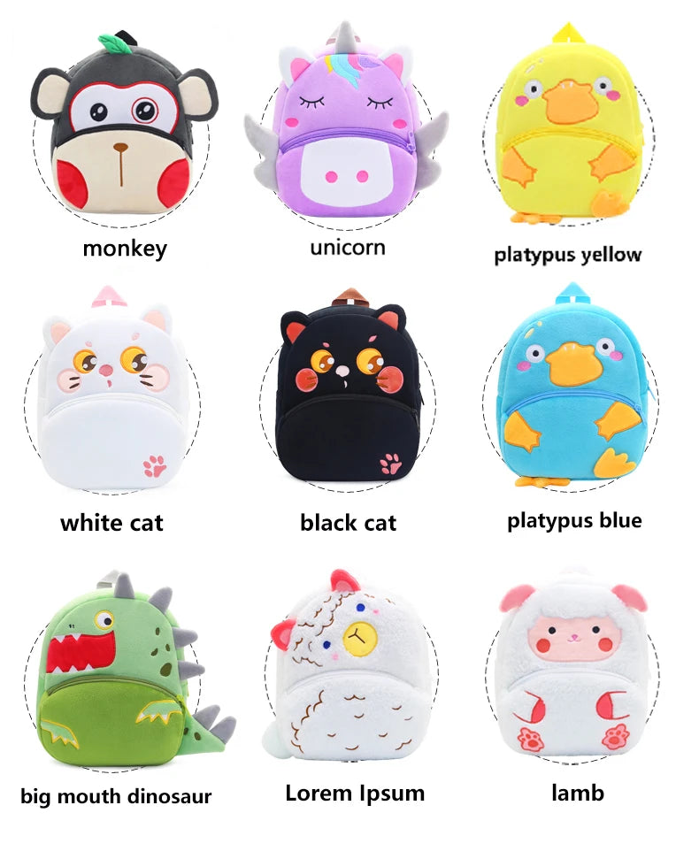 Cartoon cute backpack boy girl school backpack outing leisure bag