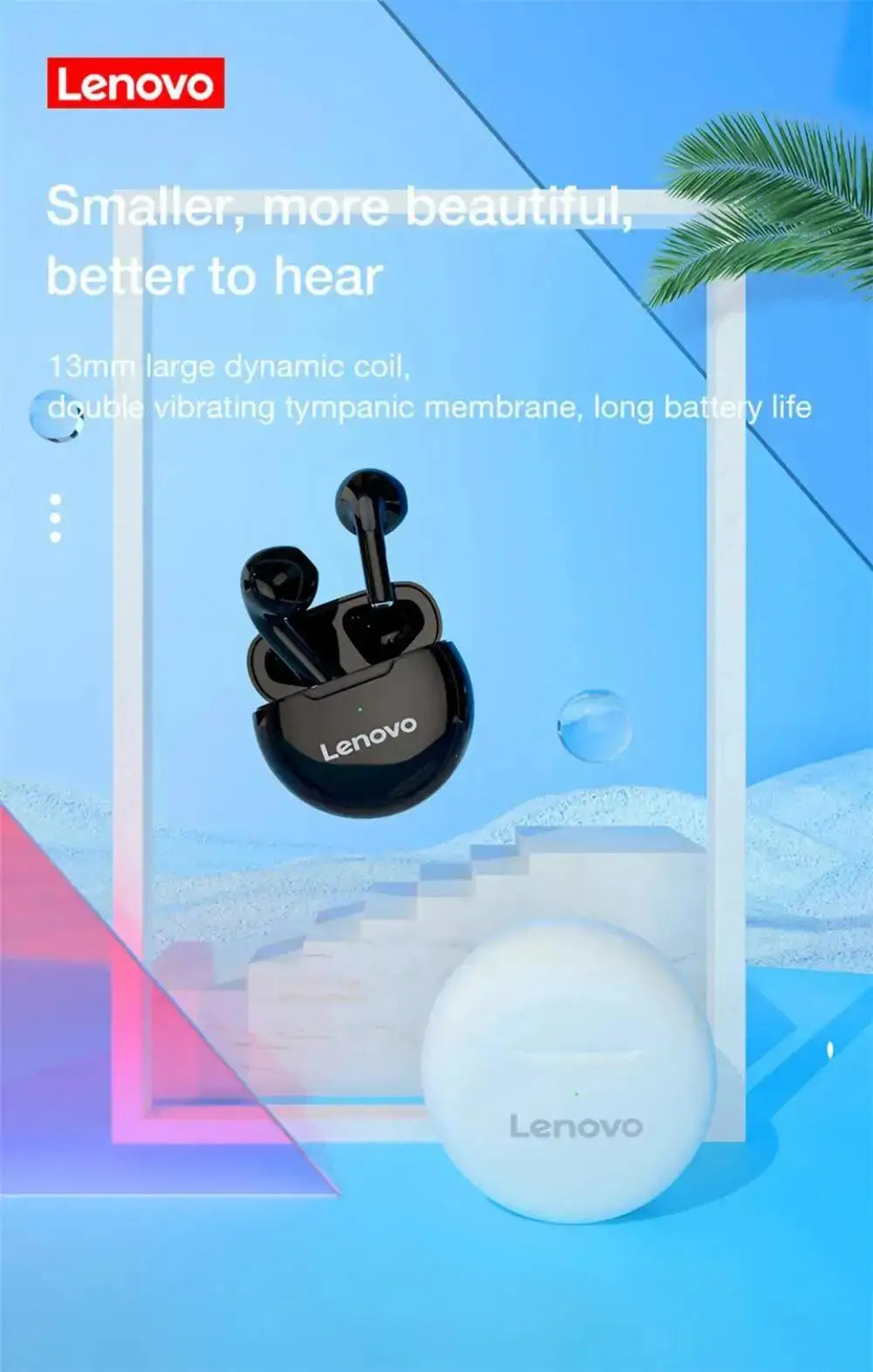 Original Lenovo Air Pro 6 TWS Wireless Bluetooth Earphones Pods Android Apple IPhone