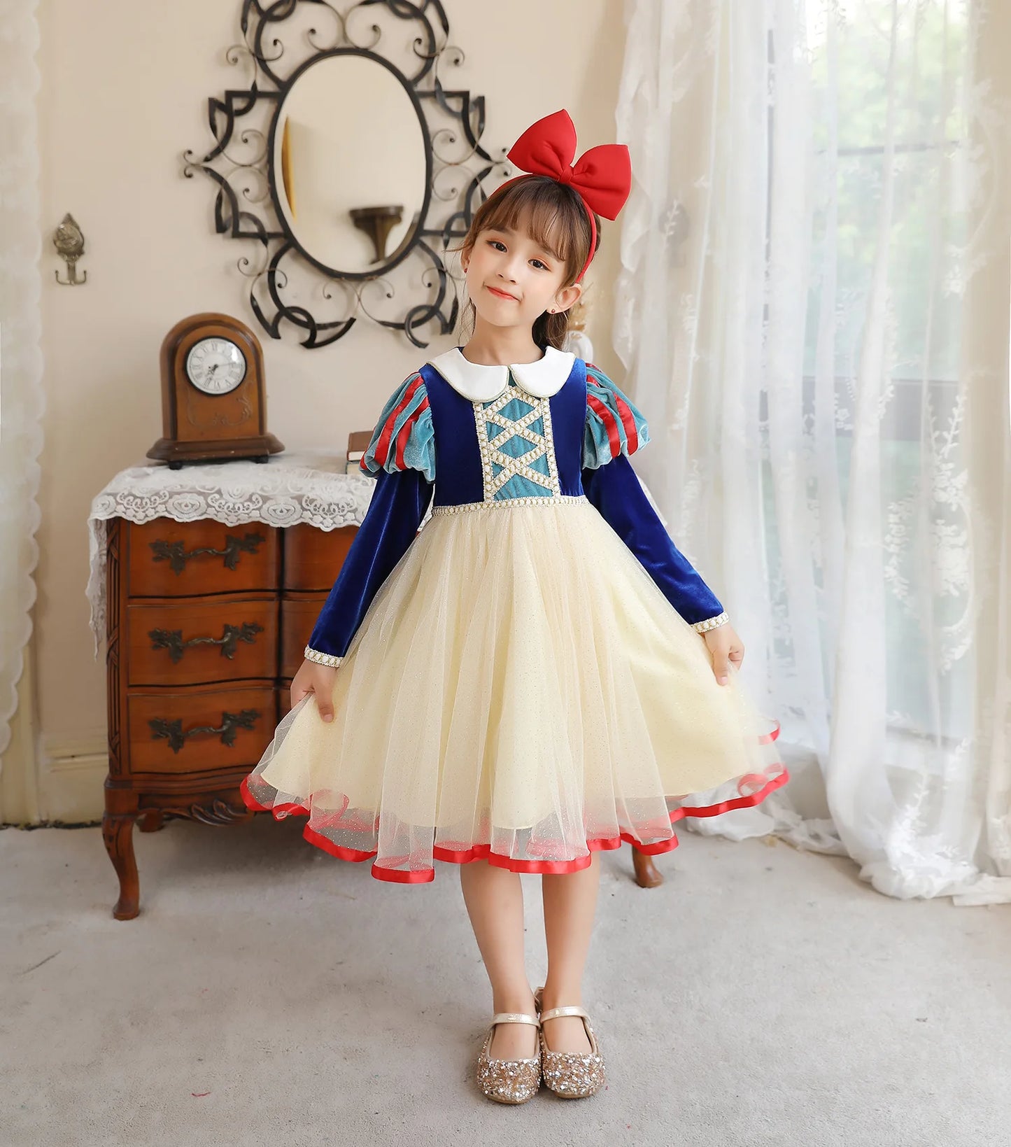 Royal Snow Velvet Princess Gown