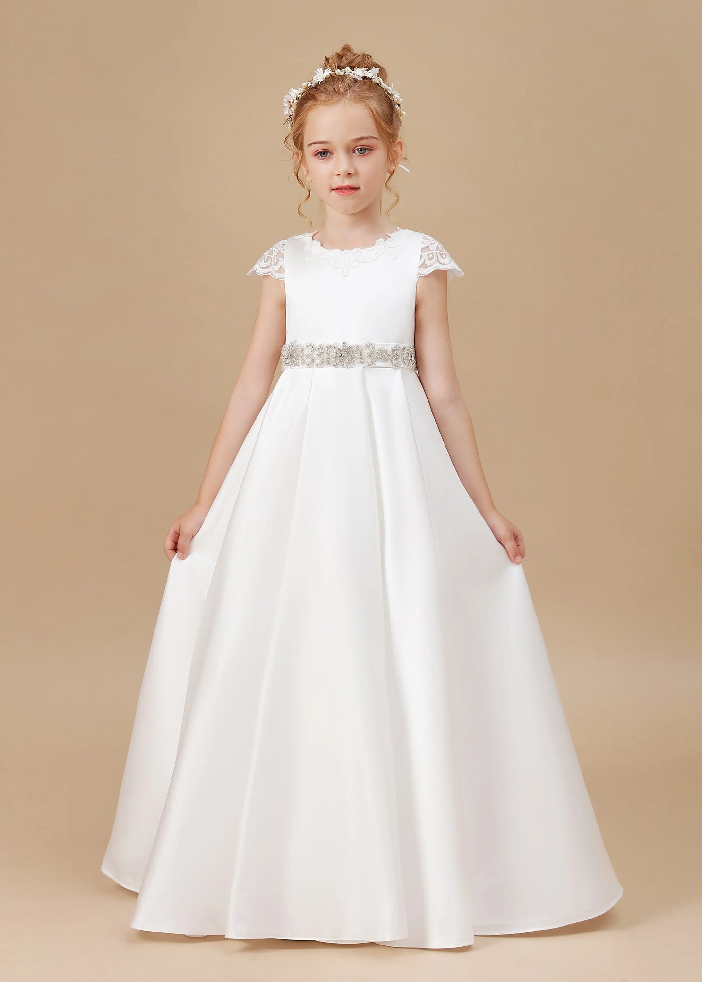 Princess Flower Girl Dress For Children First Communion Wedding Banquet Pageant Birthday Evening Party Ball Event Ceremony Prom