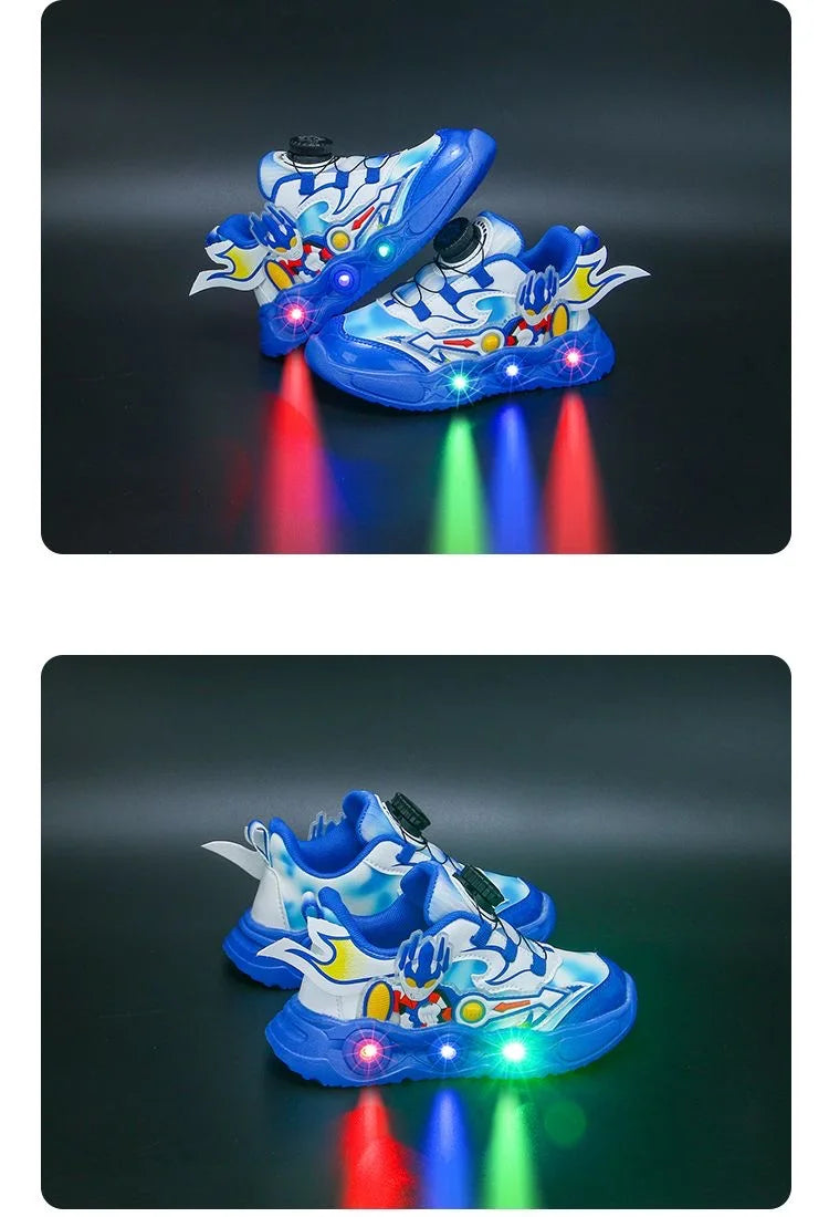 GlowStride Boys' LED Sneakers