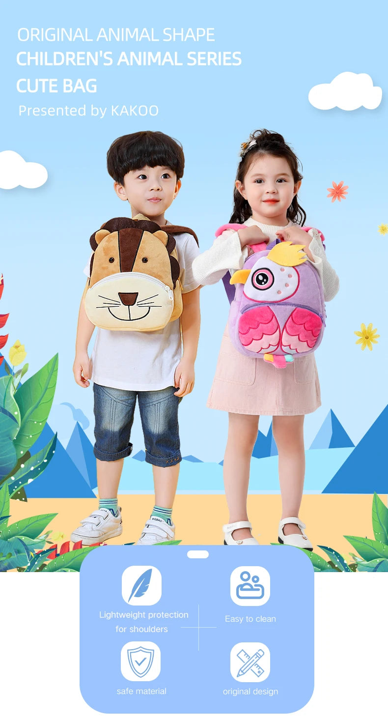 Cartoon cute backpack boy girl school backpack outing leisure bag