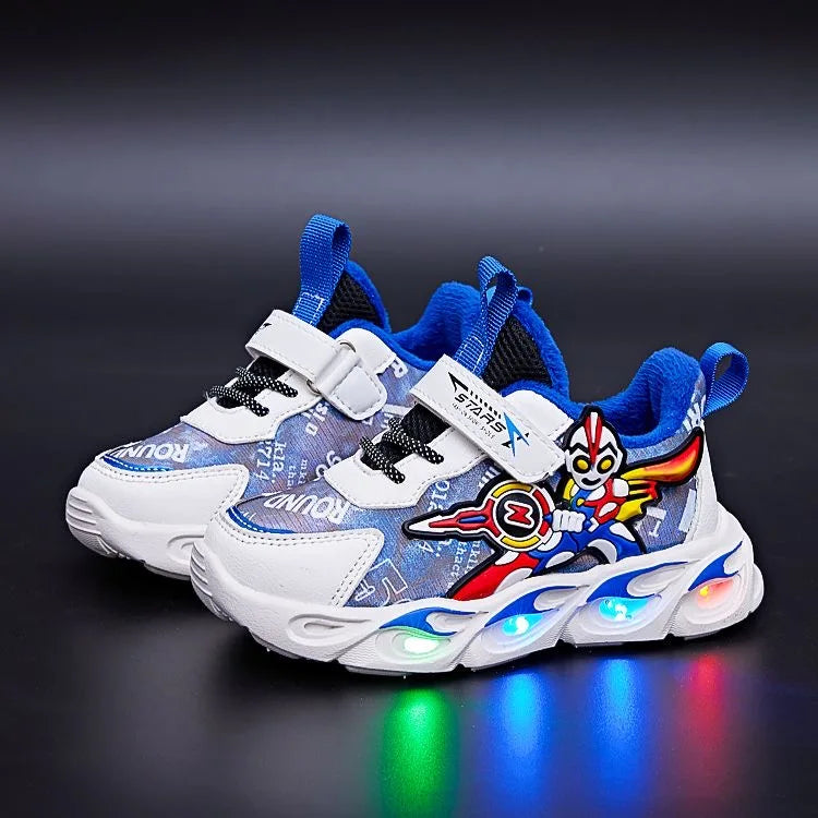 GlowStride Boys' LED Sneakers