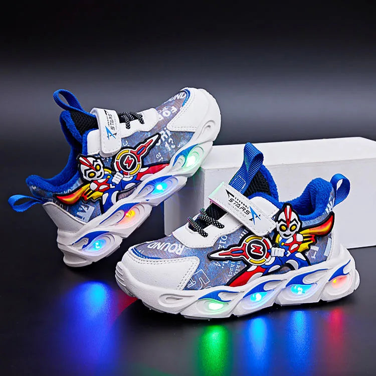 GlowStride Boys' LED Sneakers