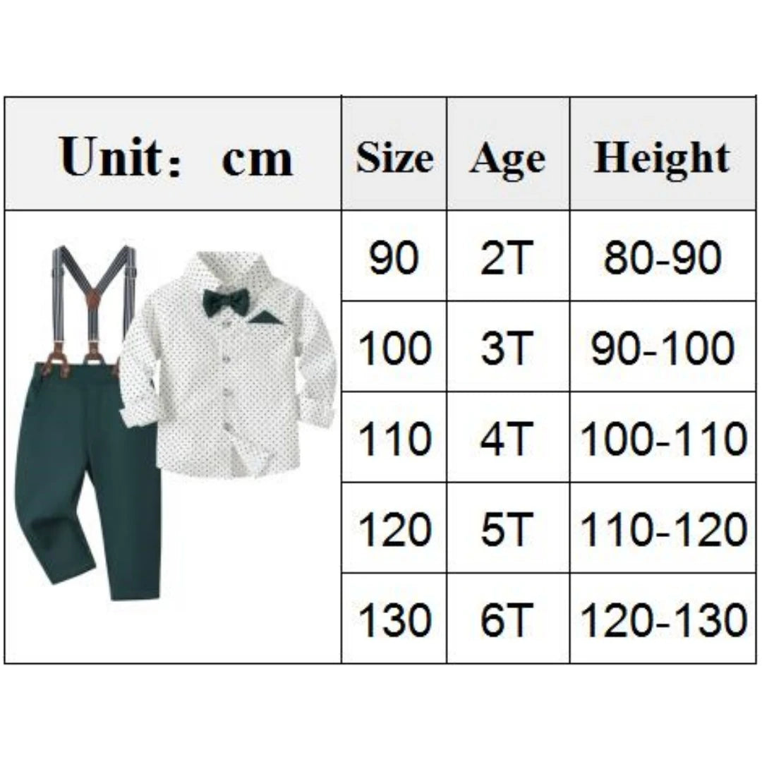 2-6 Years Boy Outfit Set Birthday Party Costume