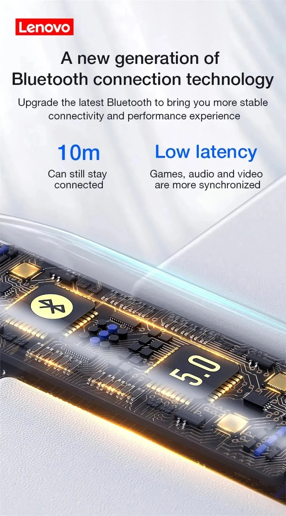 Original Lenovo Air Pro 6 TWS Wireless Bluetooth Earphones Pods Android Apple IPhone