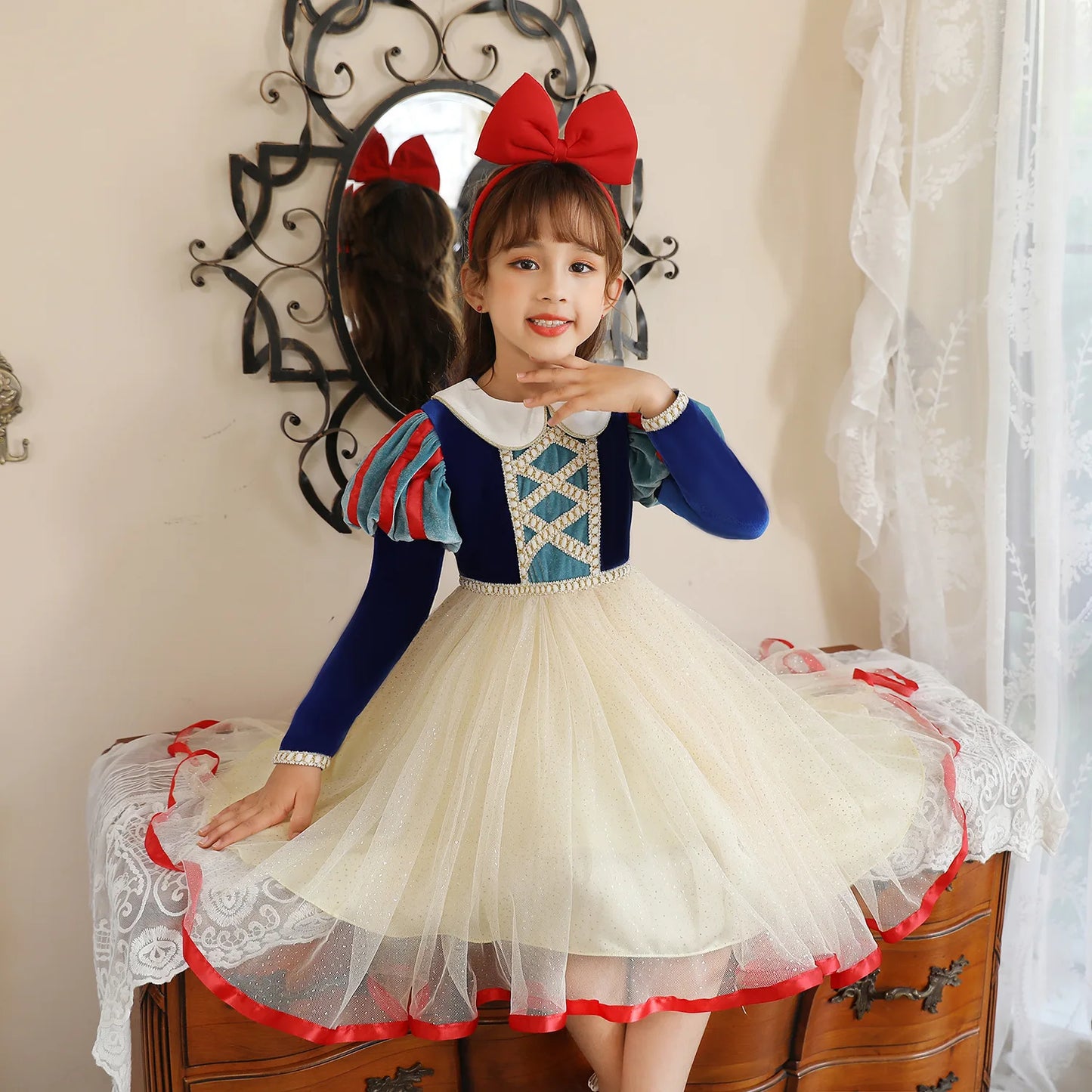 Royal Snow Velvet Princess Gown