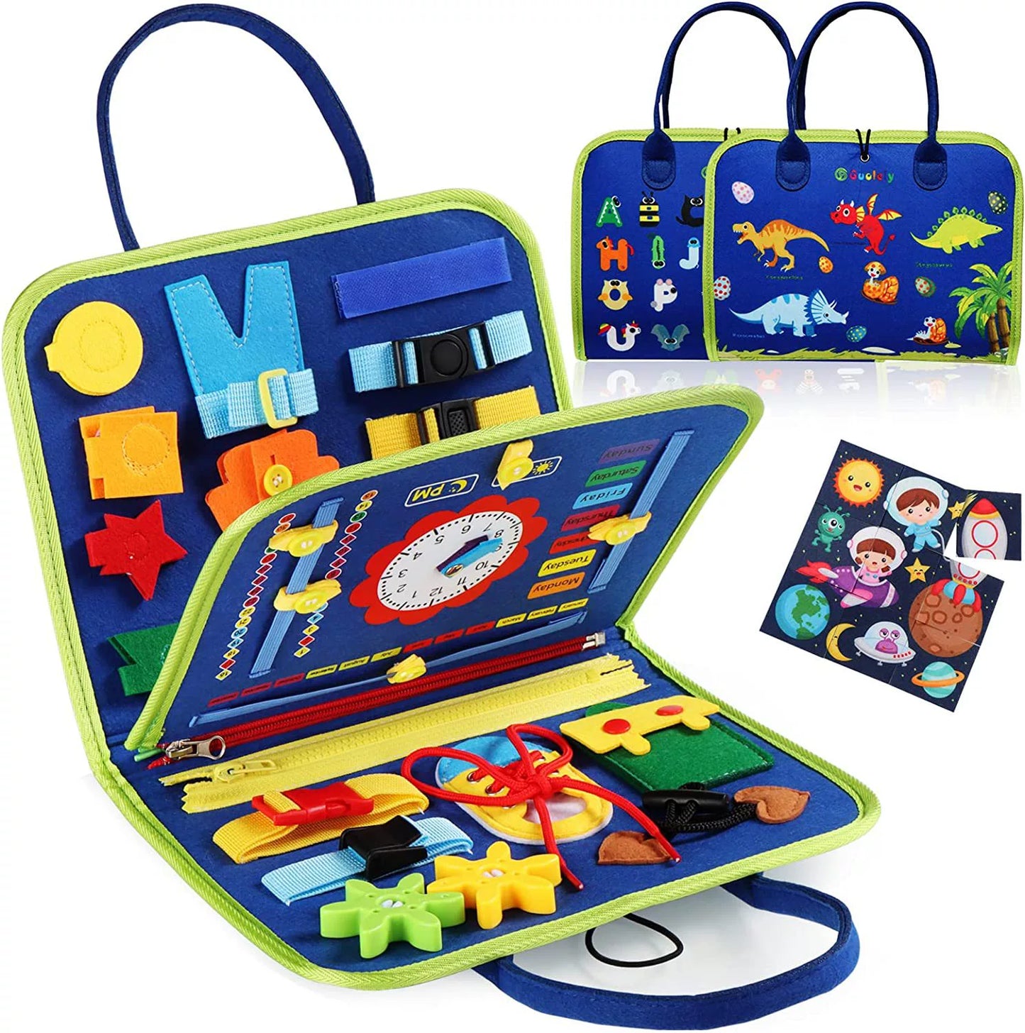 Montessori Export Clothes Toy with Buttons Busy Board