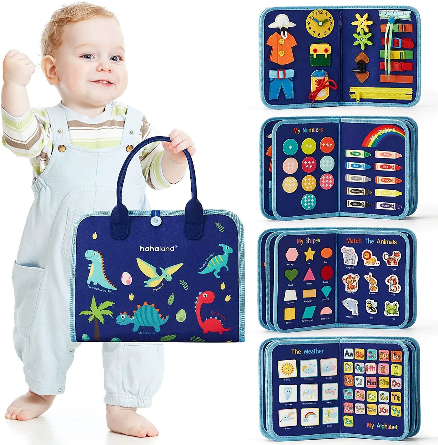 Montessori Export Clothes Toy with Buttons Busy Board