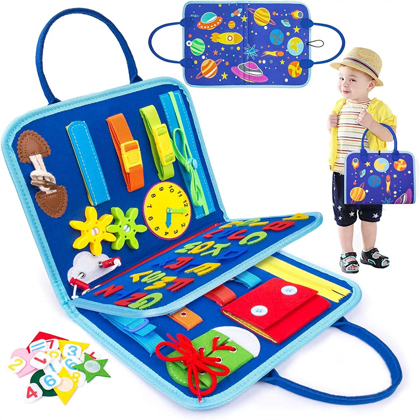 Montessori Export Clothes Toy with Buttons Busy Board