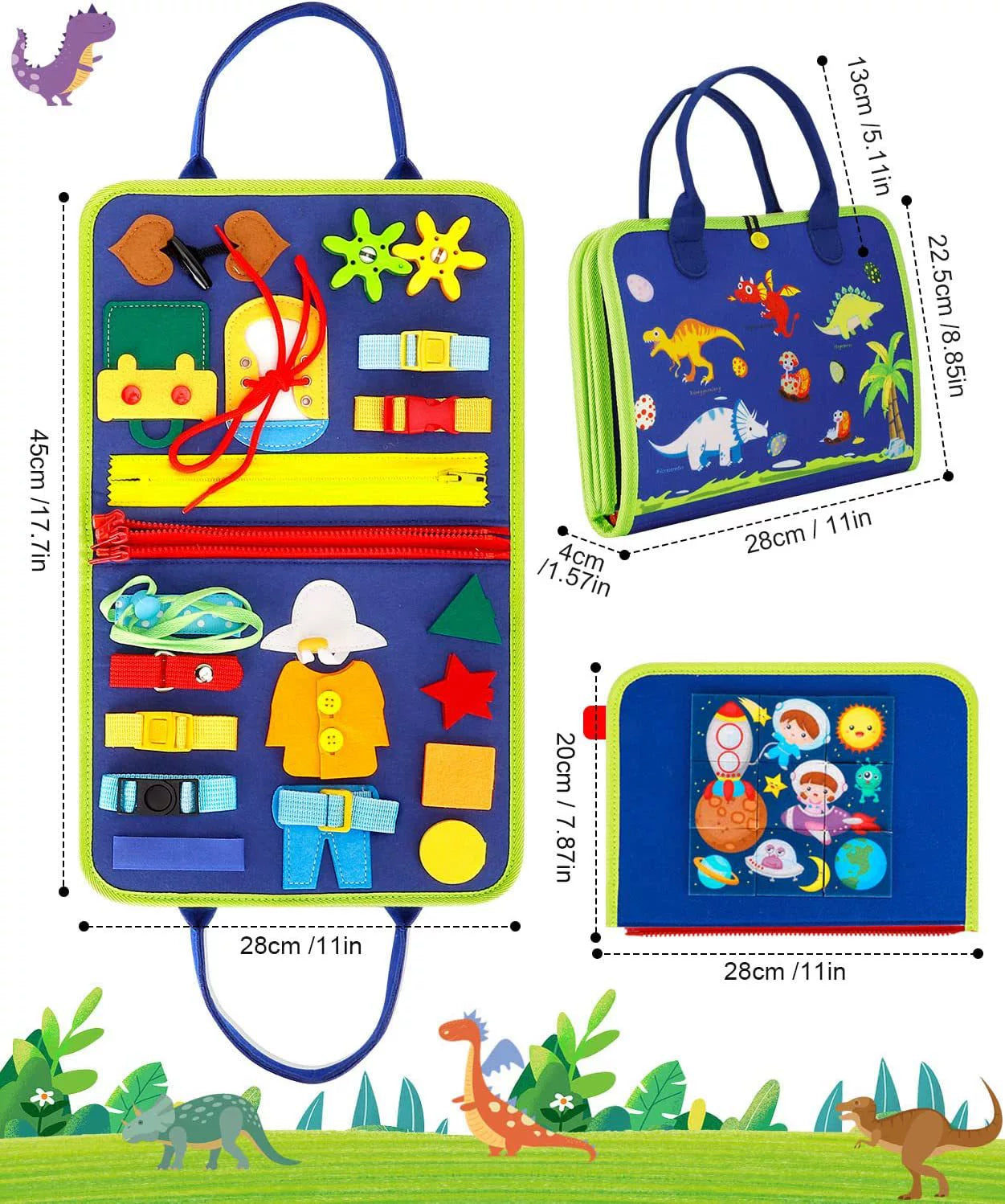 Montessori Export Clothes Toy with Buttons Busy Board
