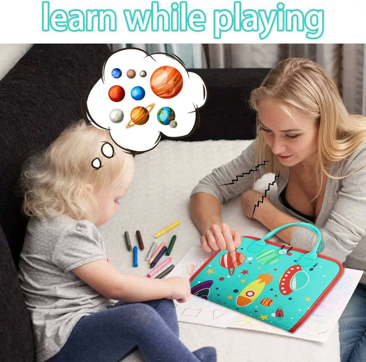 Montessori Export Clothes Toy with Buttons Busy Board