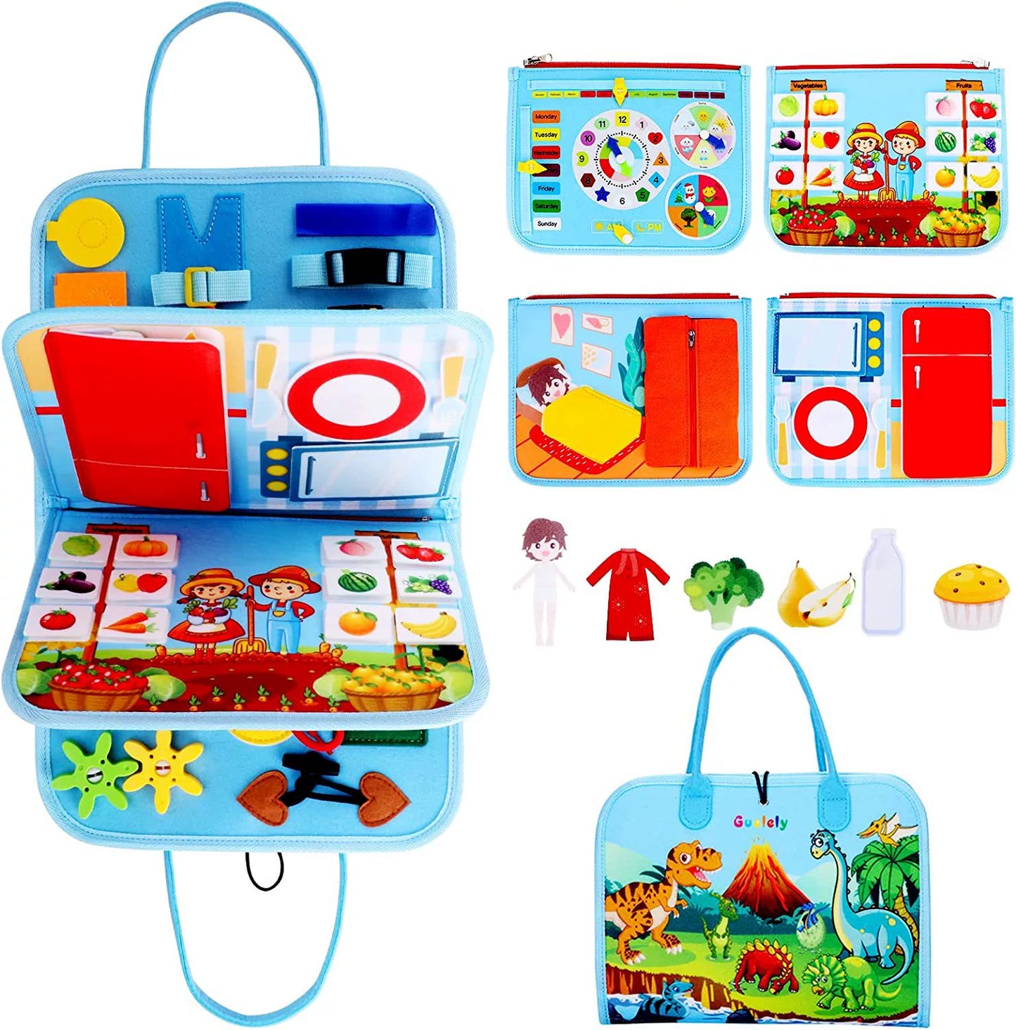 Montessori Export Clothes Toy with Buttons Busy Board