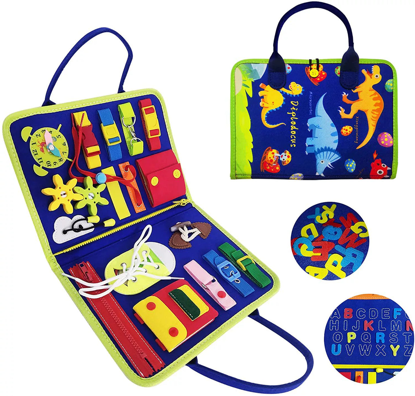 Montessori Export Clothes Toy with Buttons Busy Board
