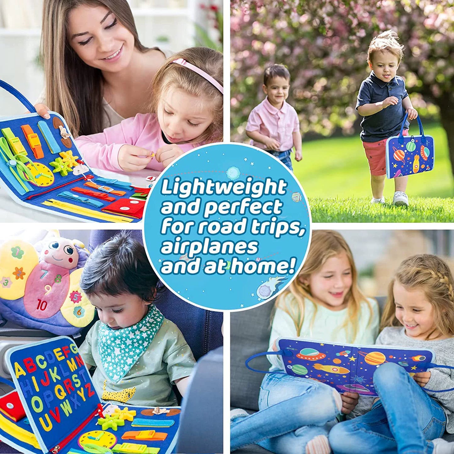 Montessori Export Clothes Toy with Buttons Busy Board