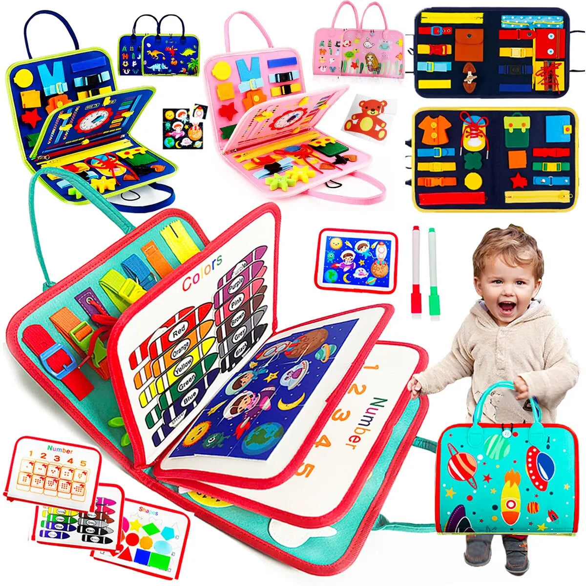 Kids preschool Busy Board Montessori Toys