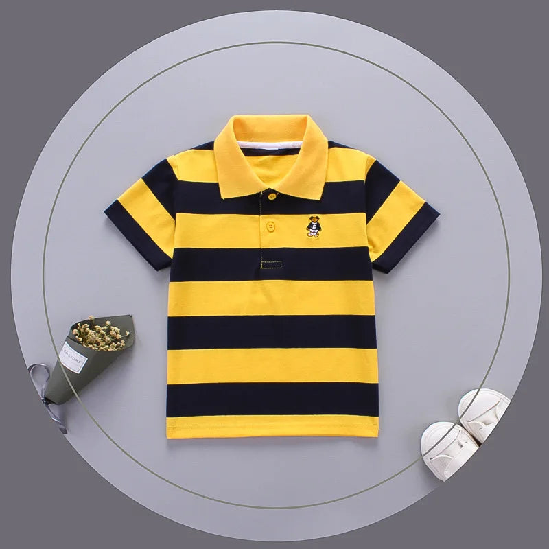 Boys Short Sleeve Summer Top Polo Shirt 2T-7T