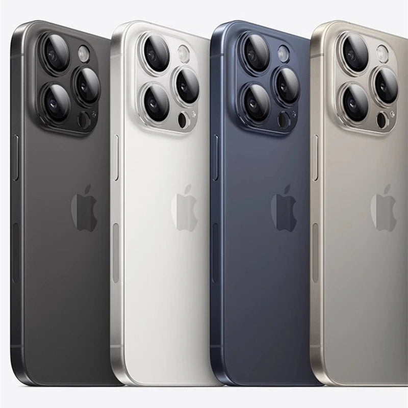 Metal Camera Protector For iPhone 16 Pro Max 16Pro 16Plus15 14 Pro Max Alloy Case Back Lens Tempered Glass Cover Protective Cap