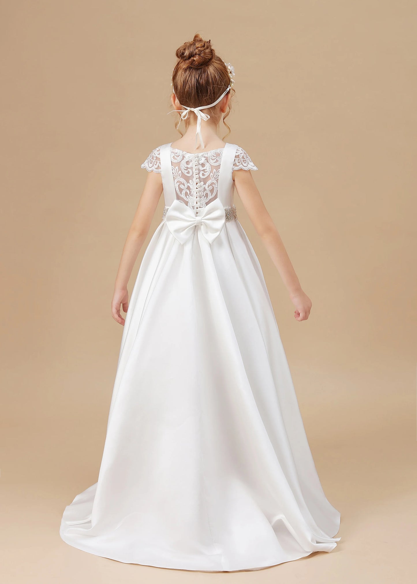 Princess Flower Girl Dress For Children First Communion Wedding Banquet Pageant Birthday Evening Party Ball Event Ceremony Prom