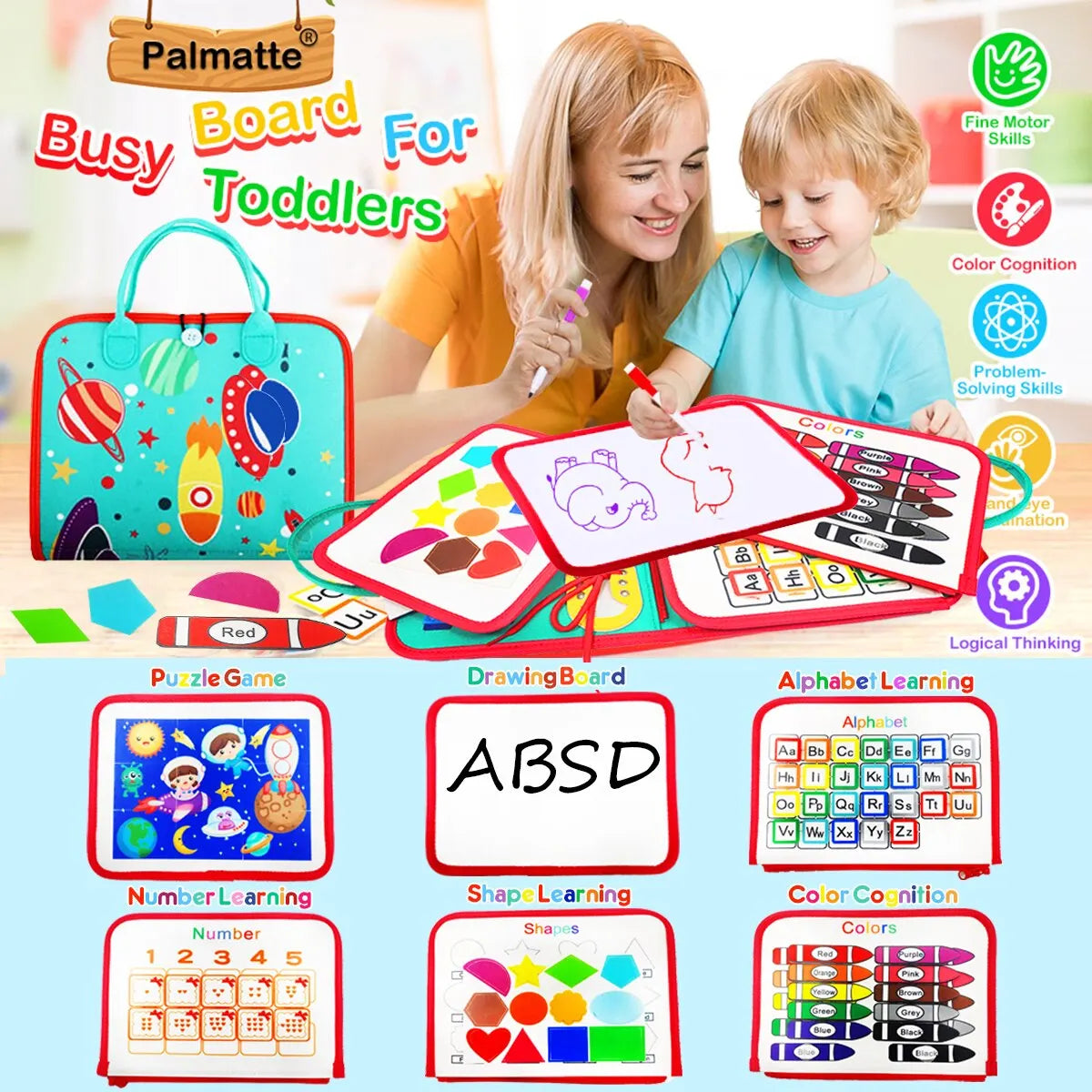 Kids preschool Busy Board Montessori Toys