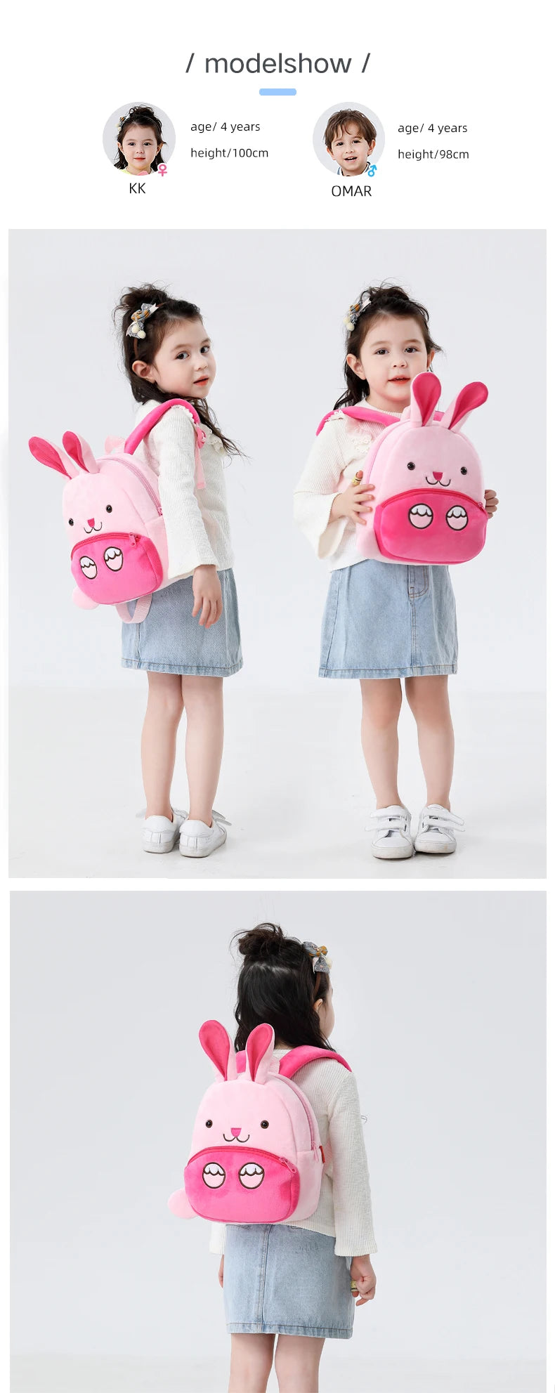 Cartoon cute  backpack boy girl school backpack outing leisure bag