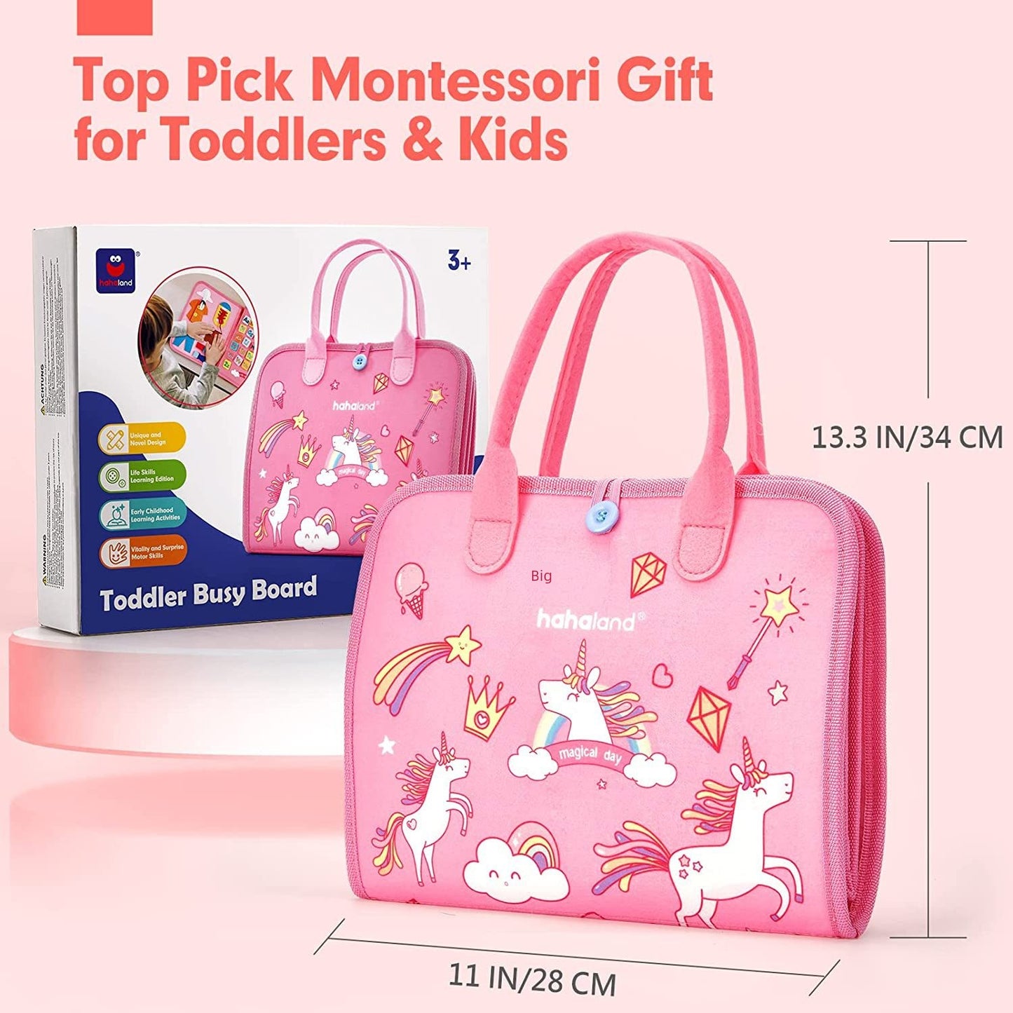 Montessori Export Clothes Toy with Buttons Busy Board