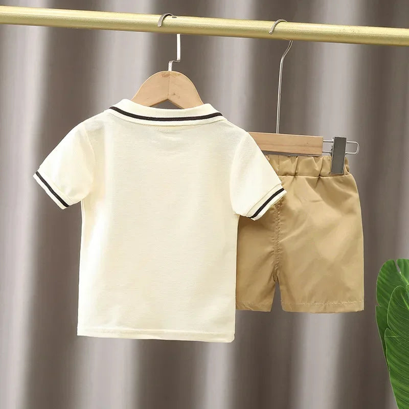 Boys T-shirt Shorts Summer Cotton Short sleeve fashion Suit2PCS
