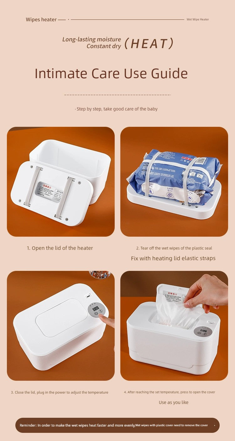 SnuggleWarm USB Baby Wipe Heater with Moisturizing & Constant Temperature