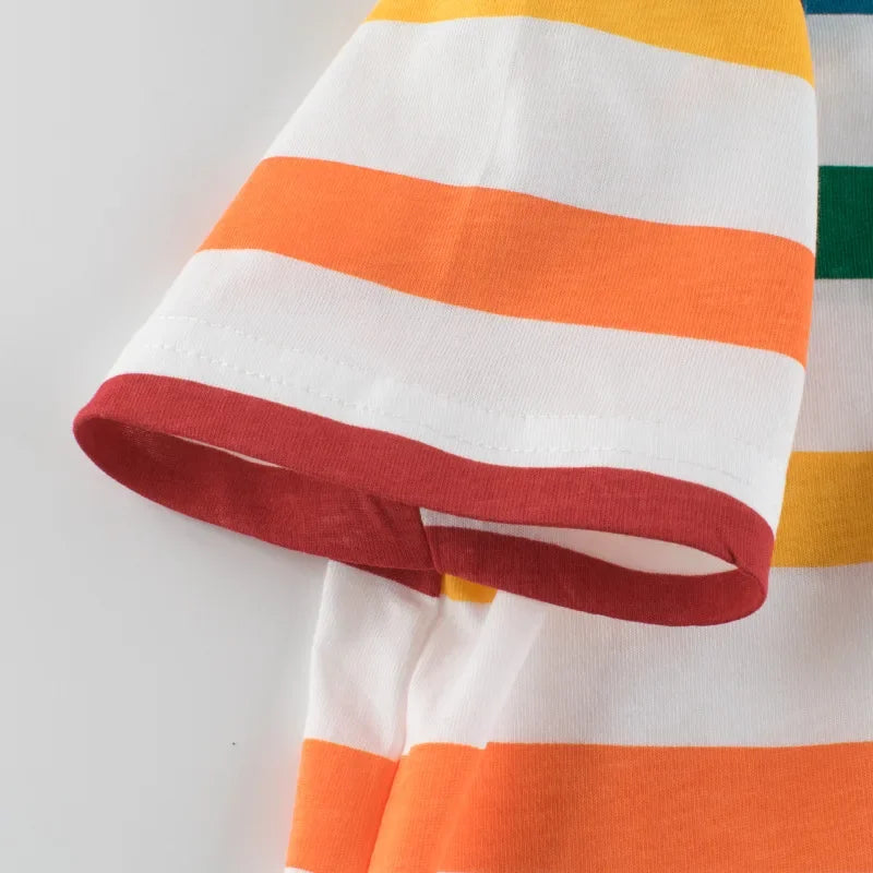 Boys Striped Short Sleeve  T-Shirt