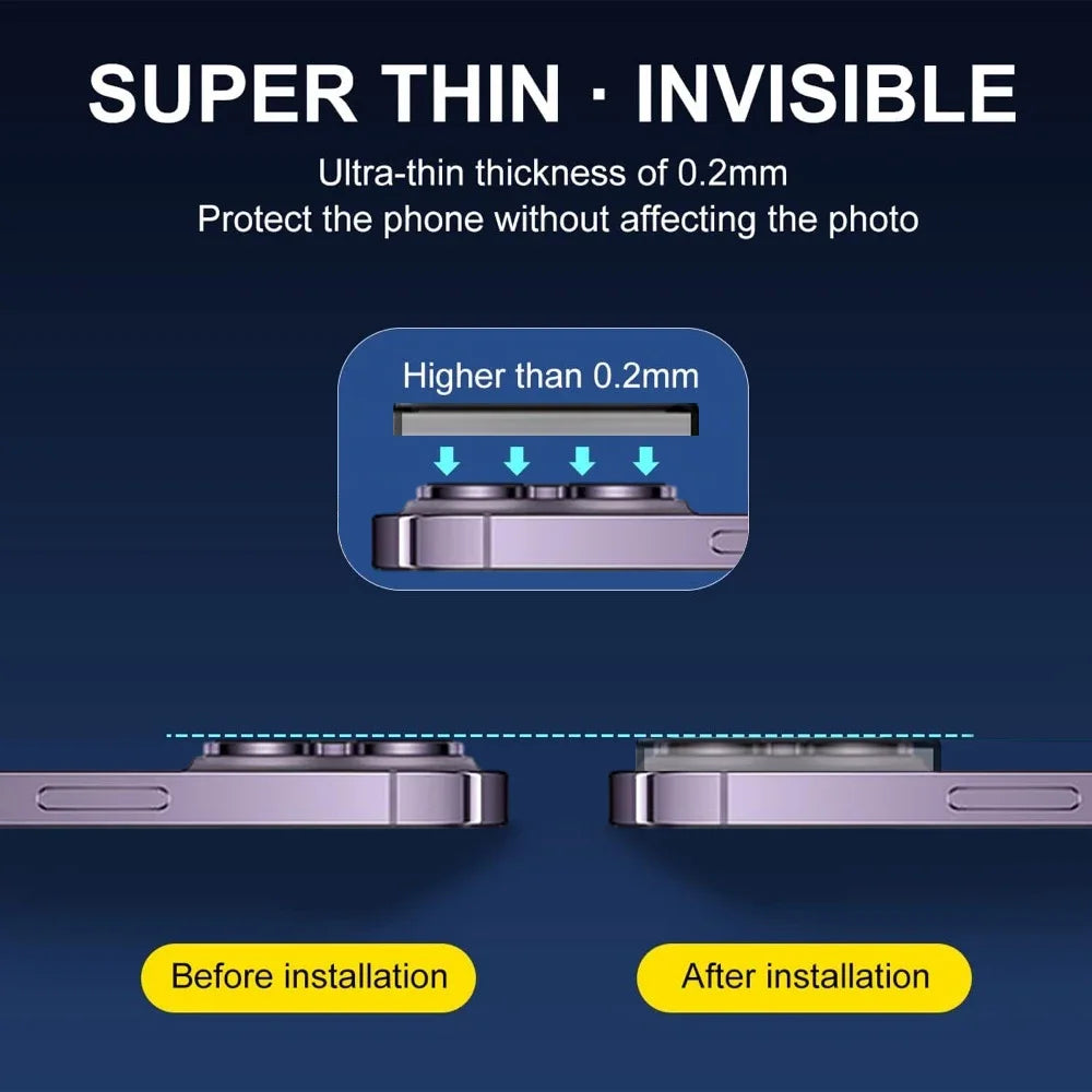 1-5PCS Camera Lens Protector Clear Protection Tempered Glass Lens Films for IPhone 16 ProMax 16 Plus 15 Pro 15 14 Plus 13 Mini