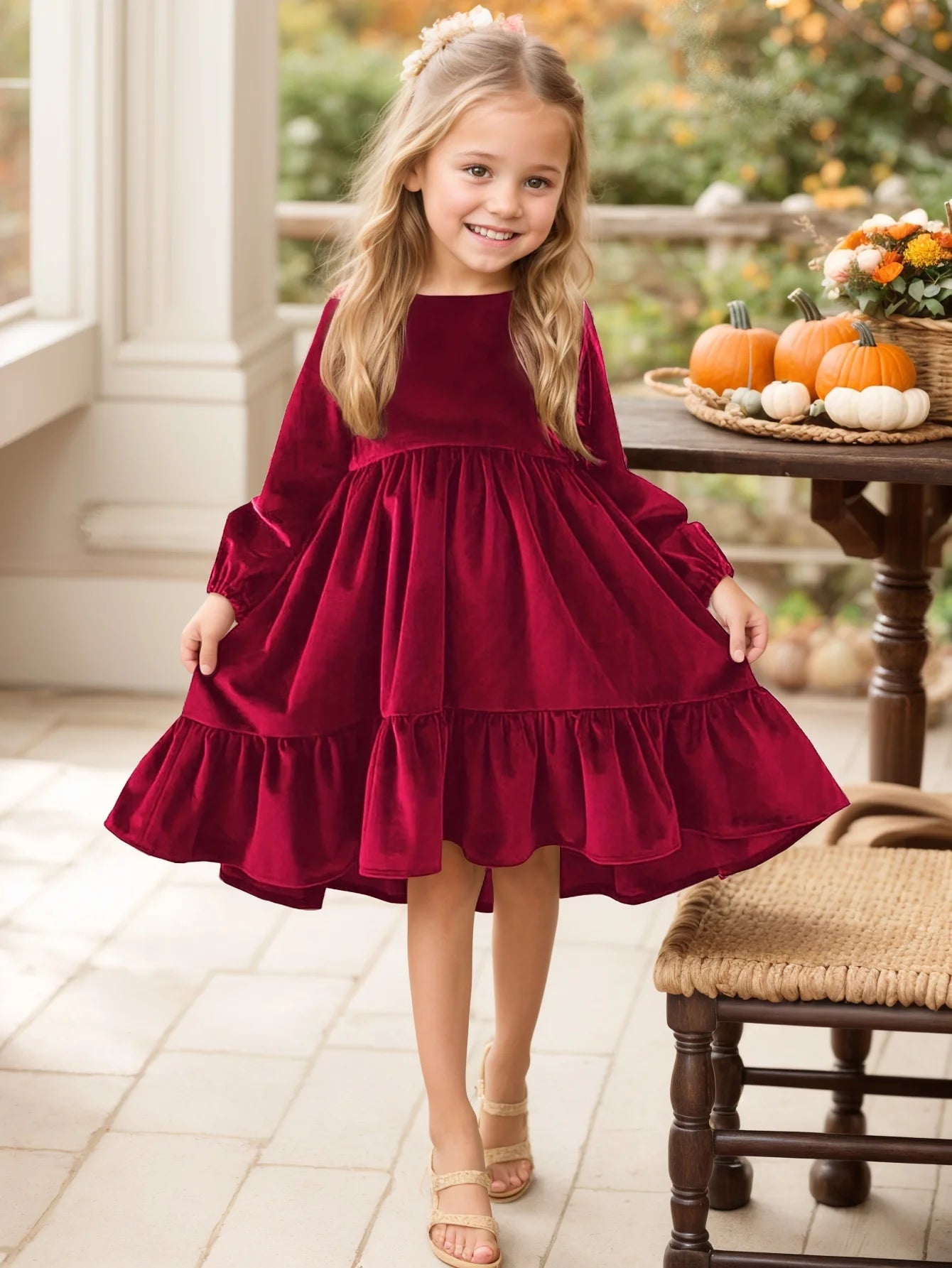 New 7-12 years Girls Spring Autumn Winter Party Dress