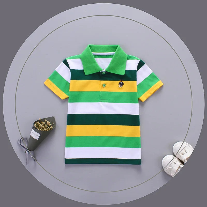 Boys Short Sleeve Summer Top Polo Shirt 2T-7T